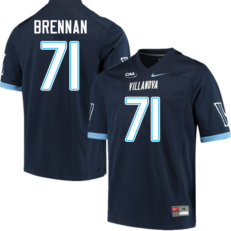 Villanova Wildcats #71 Colt Brennan College Football Jerseys Stitched-Navy